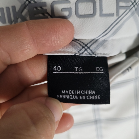 NIKE GOLF | plaid golf stretch athletic flat front shorts - Picture 5 of 7